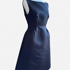 Kate Spade NY Black Midi Dress Size 6 Boatneck Cocktail Nice Condition Sleeveles